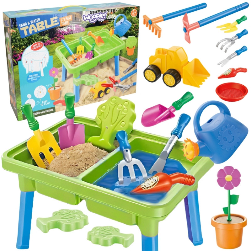 WOOPIE Stolik Wodny 2w1 Piaskownica 13 Akc.