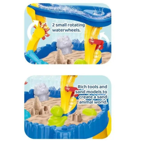 WOOPIE XL Vandens staliukas su kėde 2in1 smėlio dėžė Dolphin 12vnt. WOOPIE XL Vandens staliukas su kėde 2in1 smėlio dėžė Dolphin 12vnt.