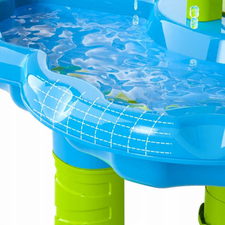 WOOPIE vandens stalas 2in1 smėlio dėžės fontanas XXL vandens parkas su delfinu WOOPIE vandens stalas 2in1 smėlio dėžės fontanas XXL vandens parkas su delfinu