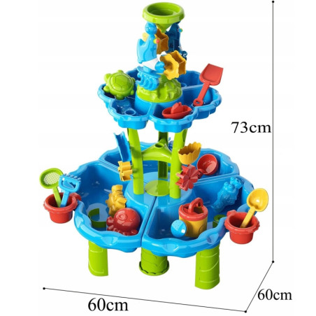 Водный столик WOOPIE 2 в 1, песочница, фонтан XXL, аквапарк с дельфином