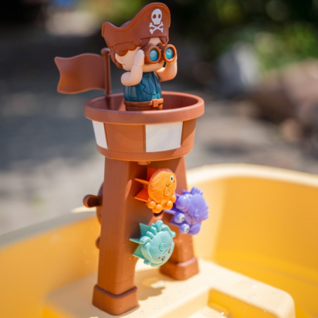 WOOPIE vandens stalas 2in1 smėlio dėžė Pirate Ship XL su muilo burbuliukų gamintoju WOOPIE vandens stalas 2in1 smėlio dėžė Pirate Ship XL su muilo burbuliukų gamintoju