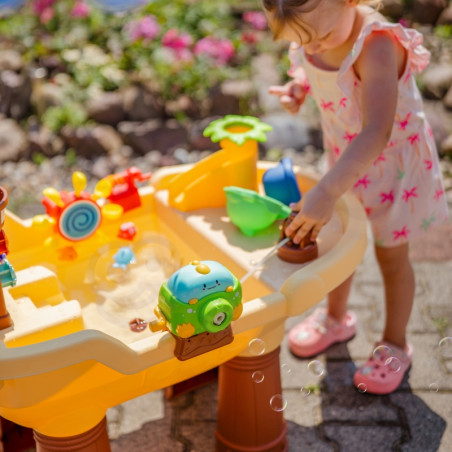 WOOPIE vandens stalas 2in1 smėlio dėžė Pirate Ship XL su muilo burbuliukų gamintoju WOOPIE vandens stalas 2in1 smėlio dėžė Pirate Ship XL su muilo burbuliukų gamintoju