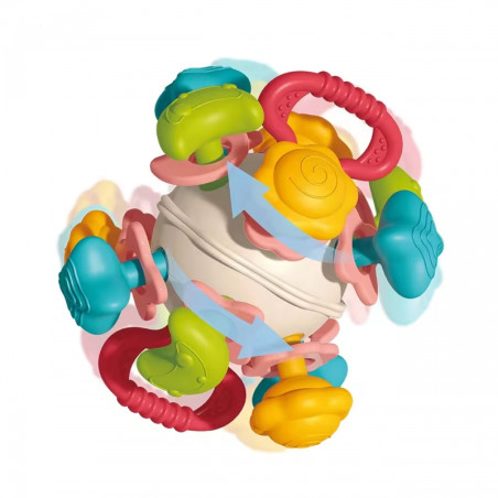 WOOPIE BABY minkštas barškutis 4 viename kramtukas sensorinis žaislas kūdikiams nuo 0m+ WOOPIE BABY minkštas barškutis 4 viename kramtukas sensorinis žaislas kūdikiams nuo 0m+