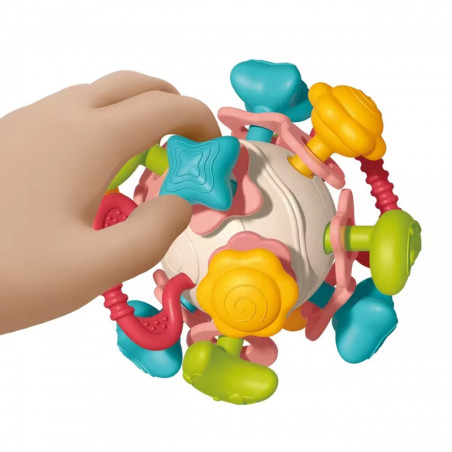 WOOPIE BABY minkštas barškutis 4 viename kramtukas sensorinis žaislas kūdikiams nuo 0m+ WOOPIE BABY minkštas barškutis 4 viename kramtukas sensorinis žaislas kūdikiams nuo 0m+