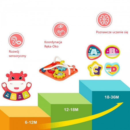 WOOPIE BABY Interaktyvus edukacinis sensorinis kubas Montessori rūšiavimo įrenginys 6in1 WOOPIE BABY Interaktyvus edukacinis sensorinis kubas Montessori rūšiavimo įrenginys 6in1