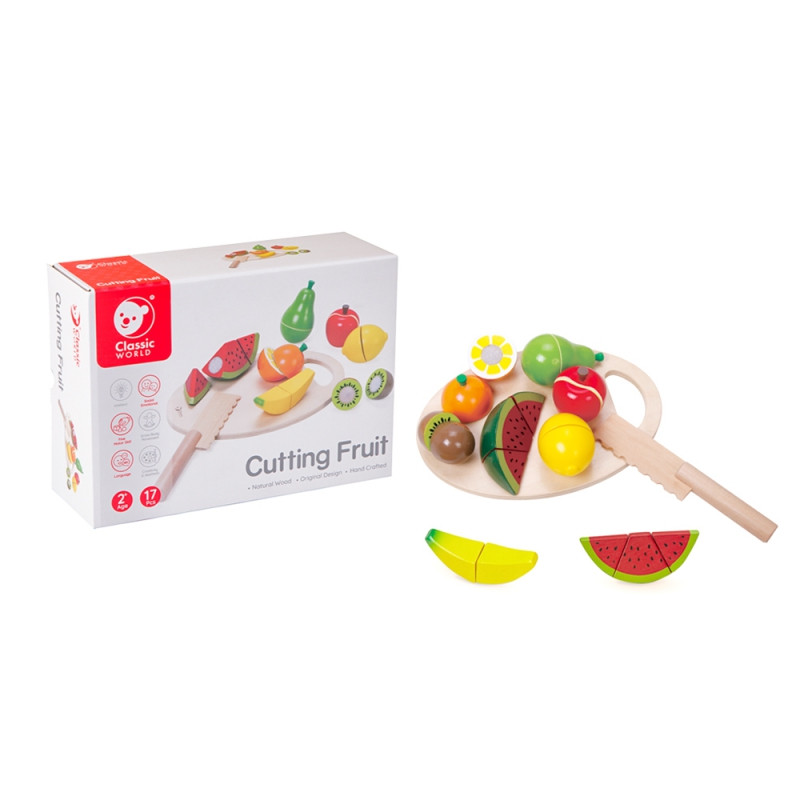 CLASSIC WORLD medinis vaisių pjaustymo rinkinys Velcro