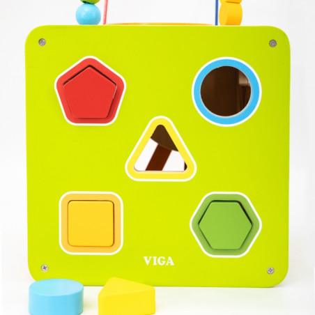 Viga medinis mokomasis kubas 5in1 Viga medinis mokomasis kubas 5in1