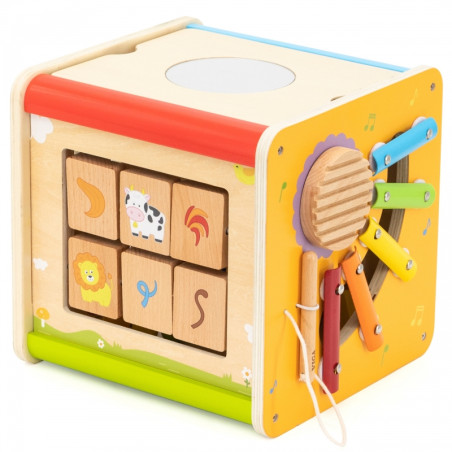 Viga Drewniana Kostka Edukacyjna 5w1 Viga Drewniana Kostka Edukacyjna 5w1