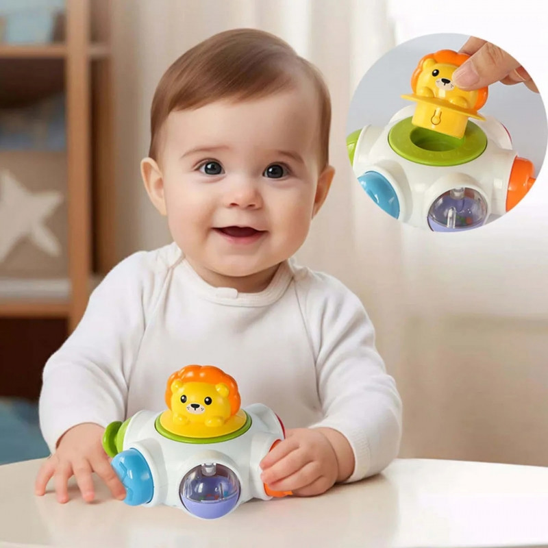WOOPIE BABY Space Activity Rocket - Edukacinis sensorinis kubas 18m+