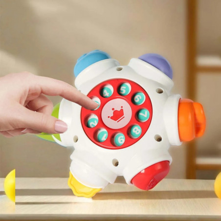 WOOPIE BABY Space Activity Rocket - Edukacinis sensorinis kubas 18m+ WOOPIE BABY Space Activity Rocket - Edukacinis sensorinis kubas 18m+