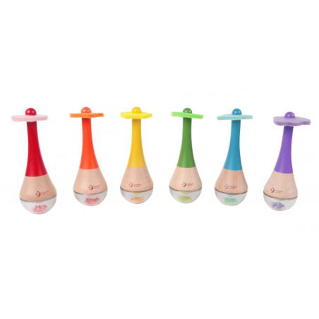 CLASSIC WORLD Rattle 2in1 medinis vaivorykštės instrumentas Maracas 1 vnt. CLASSIC WORLD Rattle 2in1 medinis vaivorykštės instrumentas Maracas 1 vnt.