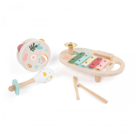 CLASSIC WORLD Muzikos instrumentų rinkinys vaikams Cimbolai Drum Rattle 5 vnt. CLASSIC WORLD Muzikos instrumentų rinkinys vaikams Cimbolai Drum Rattle 5 vnt.