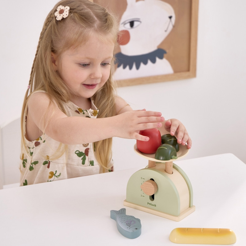 PolarB Wooden Kitchen Scale