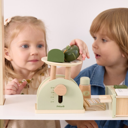 Деревянные кухонные весы PolarB