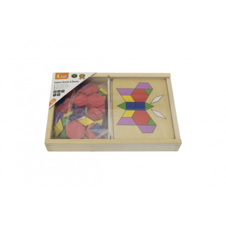 VIGA Medinė Geometrinė Mozaika Dienes Blokai Montessori Logika Puzzle148 el