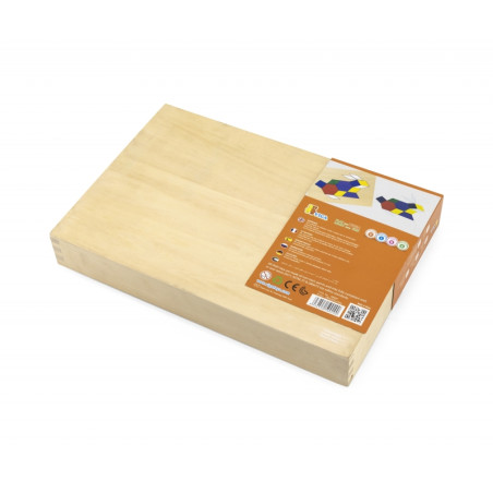 VIGA Medinė Geometrinė Mozaika Dienes Blokai Montessori Logika Puzzle148 el