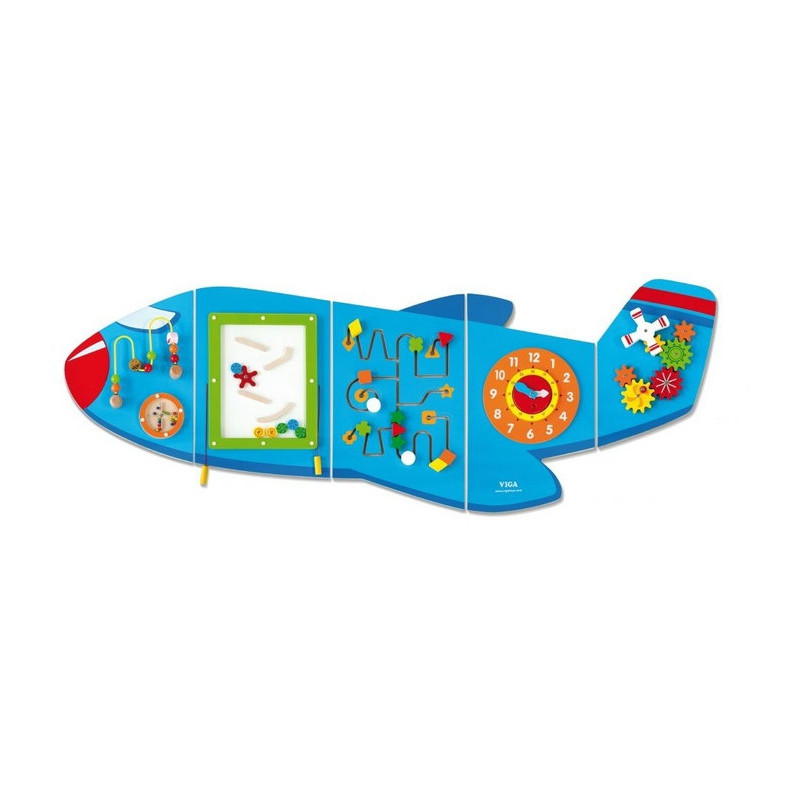 VIGA Wooden Manipulative Sensory Board Airplane FSC Montessori Certificate