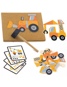 VIGA medinės vinių statybinės transporto priemonės 45 vnt. Montessori 2