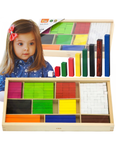 VIGA medinės mokomosios lazdelės Matematinės kuizenyro kaladėlės