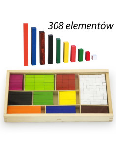 VIGA medinės mokomosios lazdelės Matematinės kuizenyro kaladėlės 2