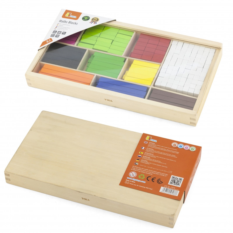 VIGA Wooden Educational Sticks Mathematical Cuisenaire Blocks