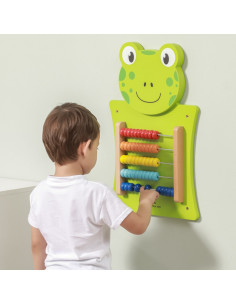 VIGA medinė manipuliavimo lenta Abacus Frog FSC Montessori sertifikatas 2