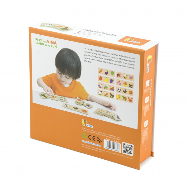 Medinė logikos dėlionė Viga Toys 24 dalys