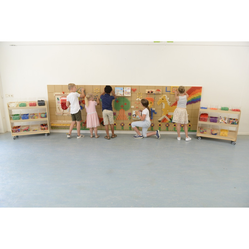 MASTERKIDZ Tablica Naukowa Kreatywna STEM Zestaw 2 Sztuki + Panel Montażowy 120x80cm