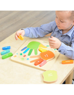 MASTERKIDZ edukacinis medinis pirštų skaičiavimo ženklas 2