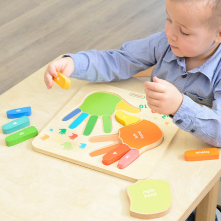 MASTERKIDZ edukacinis medinis pirštų skaičiavimo ženklas