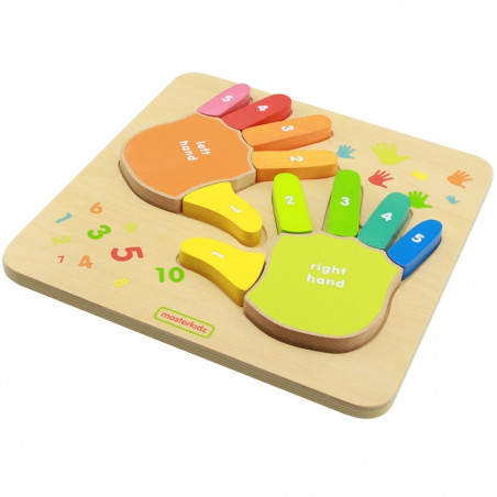 MASTERKIDZ edukacinis medinis pirštų skaičiavimo ženklas