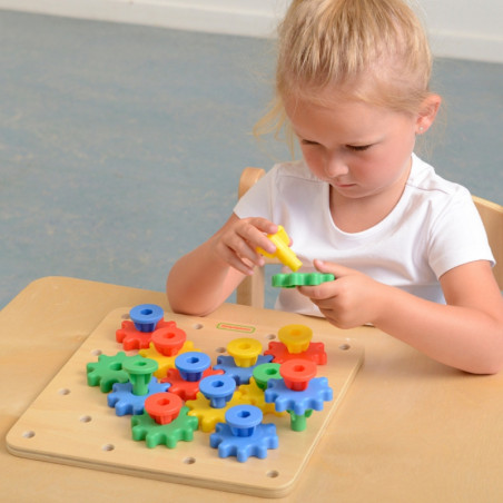 MASTERKIDZ Gears Sukurkite savo mechanizmą Montessori lenta