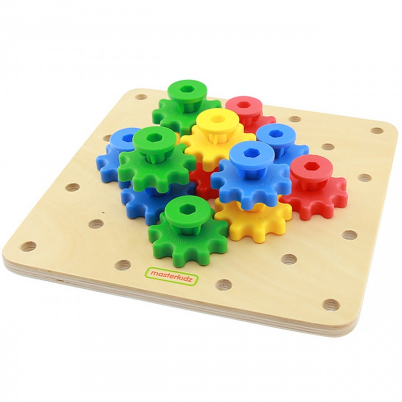 MASTERKIDZ Gears Sukurkite savo mechanizmą Montessori lenta
