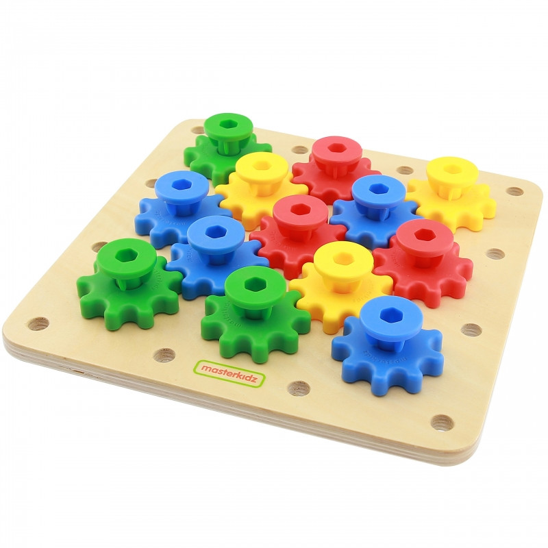 MASTERKIDZ Gears Sukurkite savo mechanizmą Montessori lenta