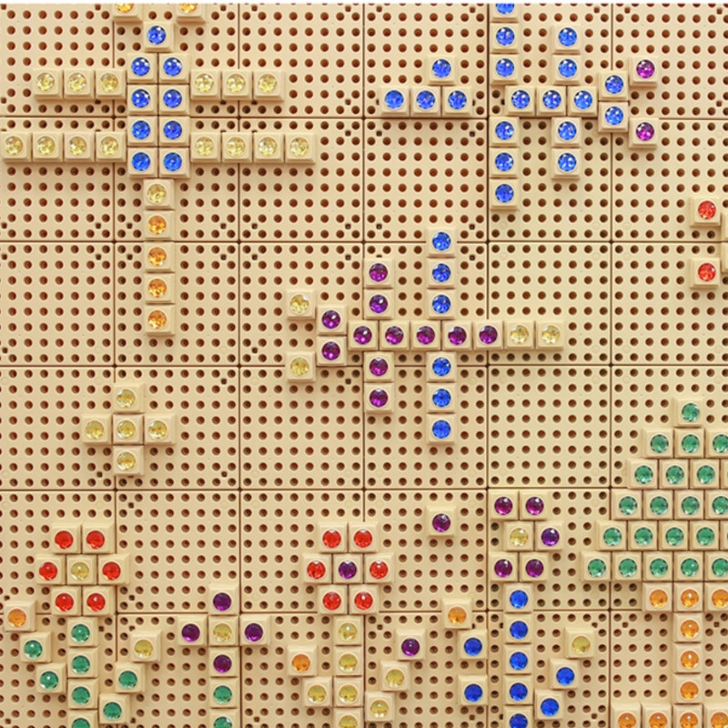 MASTERKIDZ akriliniai spalvoti deimantai STEM mokslinei lentai 72 vnt