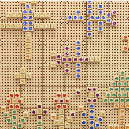 MASTERKIDZ akriliniai spalvoti deimantai STEM mokslinei lentai 72 vnt