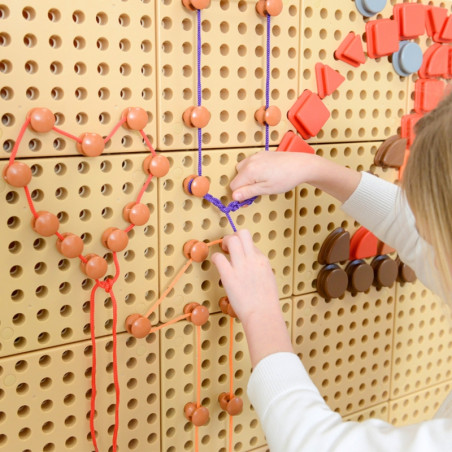 MASTERKIDZ Zestaw Kołeczki i Sznurki - Do Tablicy Naukowo-Kreatywnej STEM