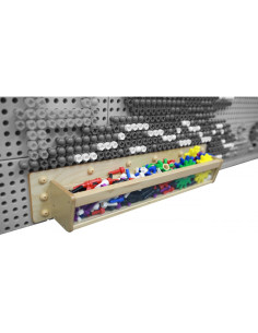 MASTERKIDZ Drewniany Pojemniczek Przezroczysta Ścianka 80 cm do Tablic Naukowo-Kreatywnych STEM 2