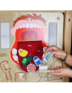 MASTERKIDZ Burnos higienos sieninė sensorinė lenta Flex Montessori 2