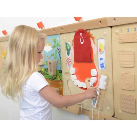 MASTERKIDZ Burnos higienos sieninė sensorinė lenta Flex Montessori