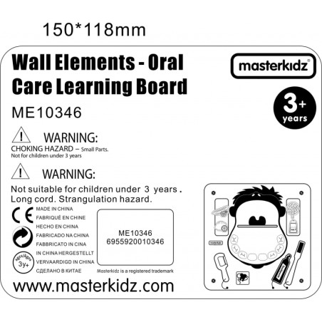 MASTERKIDZ Burnos higienos sieninė sensorinė lenta Flex Montessori