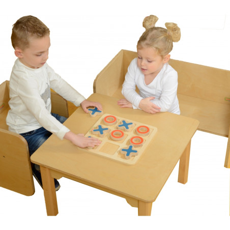 MASTERKIDZ Крестики-нолики деревянная игра для детей логическая головоломка