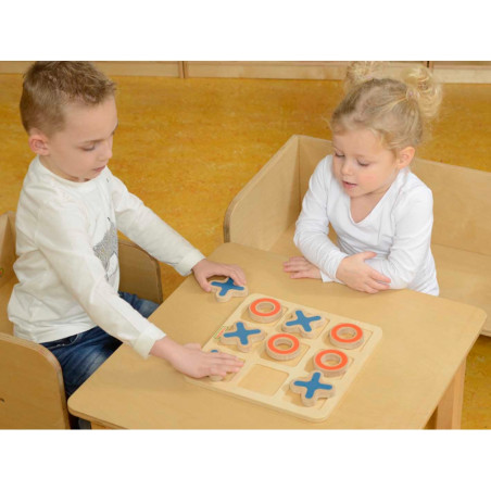 MASTERKIDZ Tic Tac Toe medinis loginis dėlionės žaidimas vaikams MASTERKIDZ Tic Tac Toe medinis loginis dėlionės žaidimas vaikams