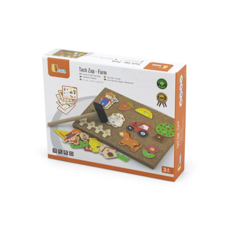 Пробковая доска для дизайна ногтей Монтессори VIGA Wooden Farm