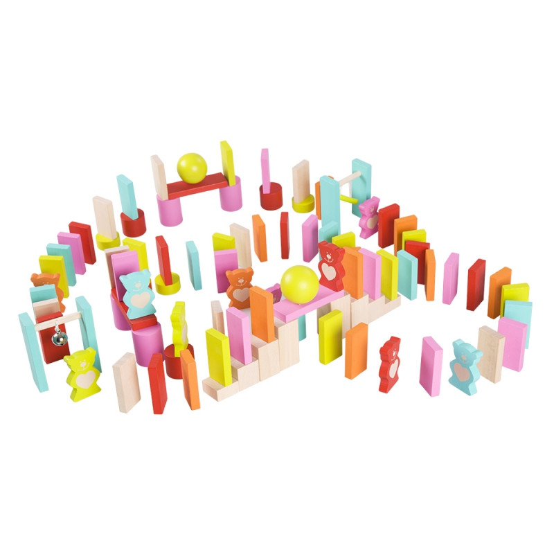 CLASSIC WORLD Деревянное домино для детей Плюшевые мишки 105 шт.