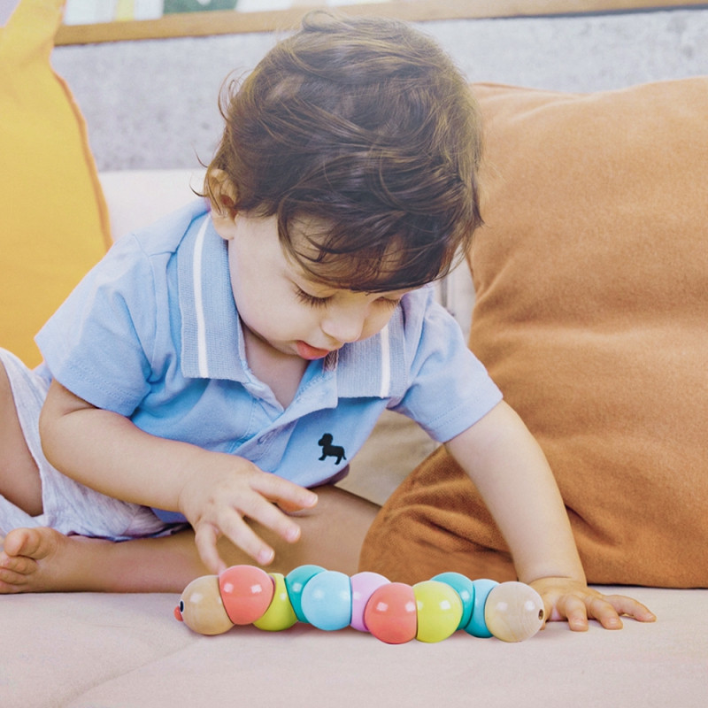 CLASSIC WORLD Wooden Caterpillar Colorful for Bending and Twisting