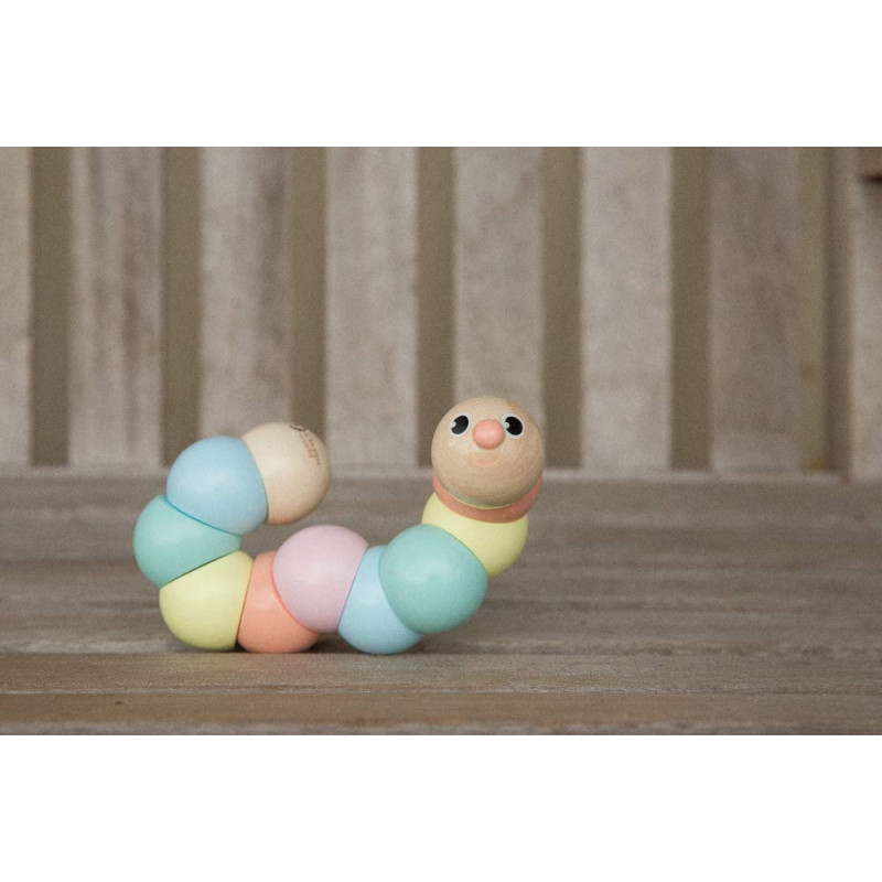 CLASSIC WORLD Wooden Caterpillar Colorful for Bending and Twisting
