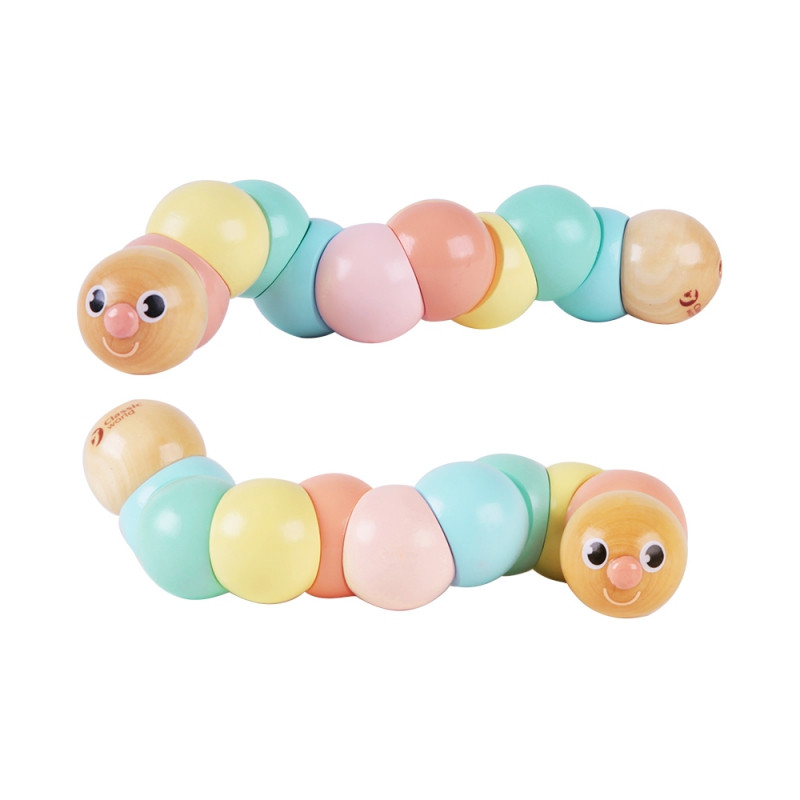 CLASSIC WORLD Wooden Caterpillar Colorful for Bending and Twisting