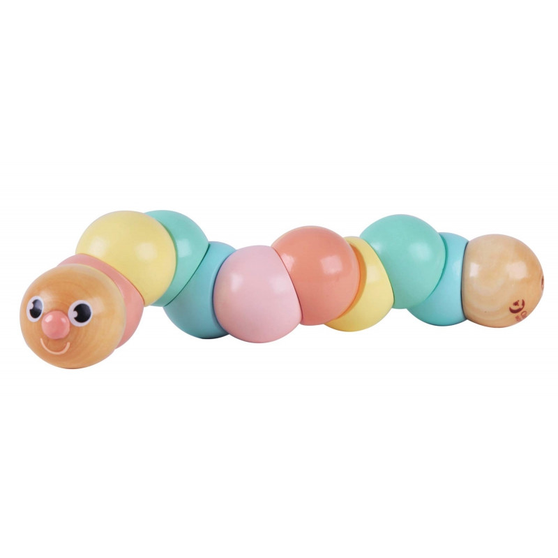 CLASSIC WORLD Wooden Caterpillar Colorful for Bending and Twisting
