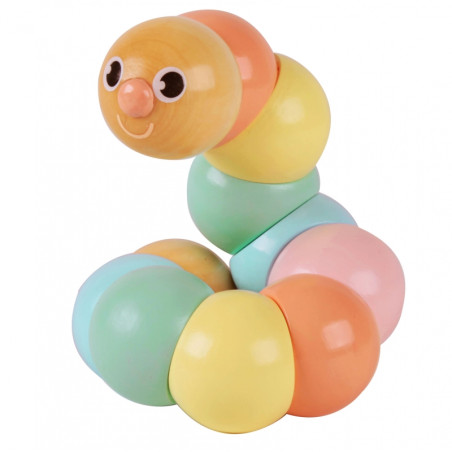 Деревянная гусеница CLASSIC WORLD, разноцветная, для сгибания и скручивания